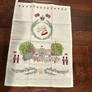 King Charles Coronation Tea Towel by Sophie Allport